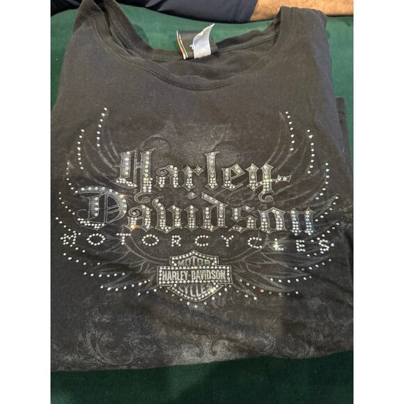 Harley-Davidson Grizzly Missoula Montana Rhinestone T-Shirt – Women’s Size L - Picture 6 of 9